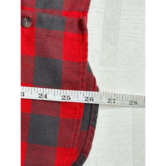 Marine Layer The Stevie Buffalo Check Shirt Red and Gray Button Up Outdoors S - Picture 10 of 10